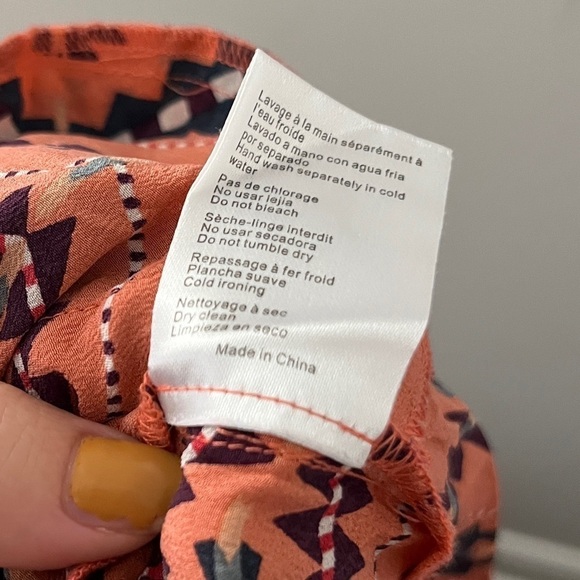 BA&SH Ref Lavande Silk Salmon/Reddish T-Shirt Dress Size 2 - Picture 11 of 13